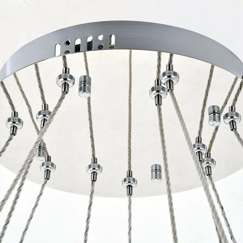 Monroe 42" Wide Chrome And Crystal 2-Tier LED Chandelier 5 Monroe 42" Wide Chrome And Crystal 2-Tier LED Chandelier - Image 3