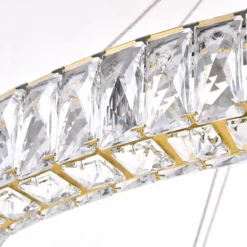 Monroe 42" Wide Gold And Crystal 2-Tier LED Ring Chandelier 12 Monroe 42" Wide Gold And Crystal 2-Tier LED Ring Chandelier -Outlet The Radiantix Store monroe 42 inch wide gold and crystal 2 tier led ring chandelier 79x03views3