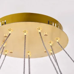 Monroe 42" Wide Gold And Crystal 2-Tier LED Ring Chandelier 13 Monroe 42" Wide Gold And Crystal 2-Tier LED Ring Chandelier -Outlet The Radiantix Store monroe 42 inch wide gold and crystal 2 tier led ring chandelier 79x03views4