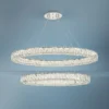 Monroe 48" Wide Chrome And Crystal 2-Tier Oval LED Chandelier 2 Monroe 48" Wide Chrome And Crystal 2-Tier Oval LED Chandelier -Outlet The Radiantix Store monroe 48 inch wide chrome and crystal 2 tier oval led chandelier 78k89cropped