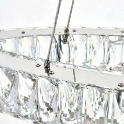 Monroe 48" Wide Chrome And Crystal 2-Tier Oval LED Chandelier -Outlet The Radiantix Store monroe 48 inch wide chrome and crystal 2 tier oval led chandelier 78k89views3