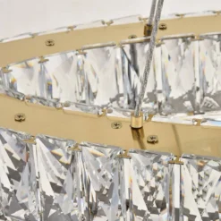 Monroe 48" Wide Gold And Crystal 2-Tier Oval LED Chandelier -Outlet The Radiantix Store monroe 48 inch wide gold and crystal 2 tier oval led chandelier 78k97views3