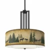 Moose Lodge Carey 24" Black 4-Light Chandelier -Outlet The Radiantix Store moose lodge carey 24 inch black 4 light chandelier 860n6