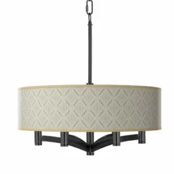 Moroccan Diamonds Ava 6-Light Black Pendant Chandelier