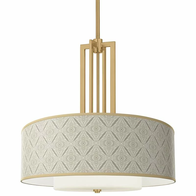 Moroccan Diamonds Carey 24" Gold 4-Light Chandelier 3 Moroccan Diamonds Carey 24" Gold 4-Light Chandelier