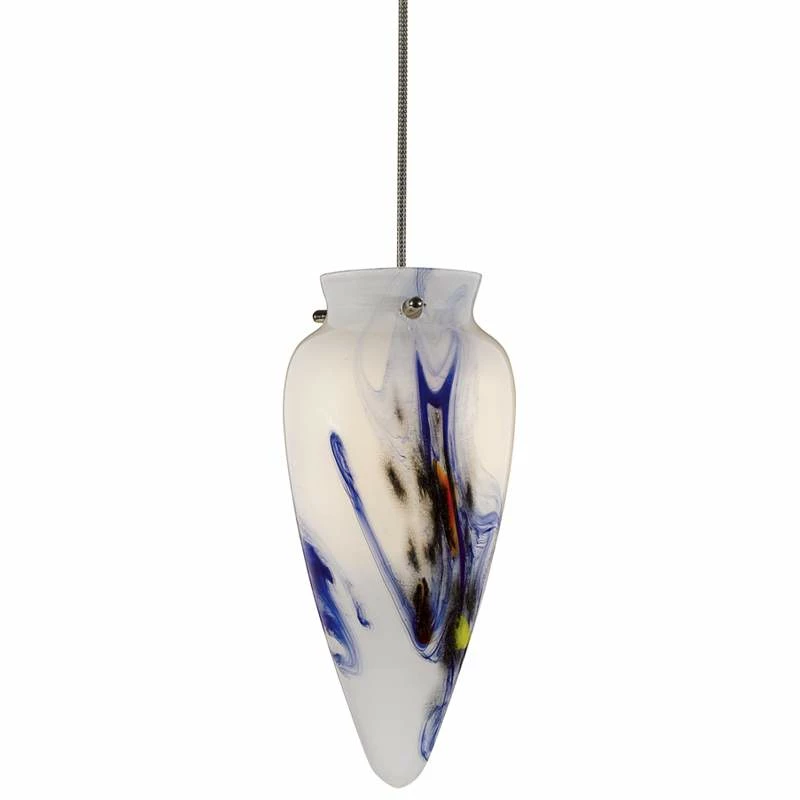Multi-Color Glass 3 1/4" Wide Steel Low Voltage Mini Pendant - Image 2