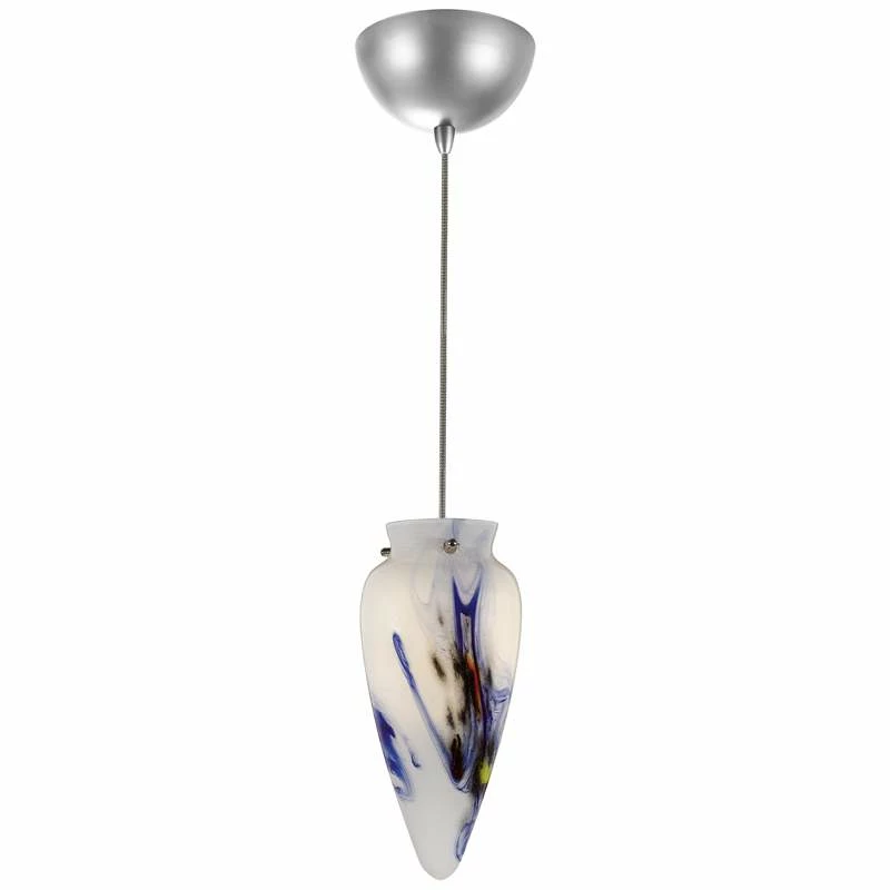 Multi-Color Glass 3 1/4" Wide Steel Low Voltage Mini Pendant - Image 4