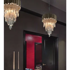 Mystique 12 1/4" Wide Modern Silver Leaf Pendant Light -Outlet The Radiantix Store mystique 12 and one quarter inch wide modern silver leaf pendant light 9p439views2