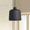Nostalgia 10" Wide Matte Black Metal LED Mini Pendant -Outlet The Radiantix Store nostalgia 10 inch wide matte black metal led mini pendant 69y11cropped