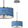 Oceanside 10 1/4" Wide Modern Coastal Giclee Glow Pendant Light -Outlet The Radiantix Store oceanside 10 and one quarter inch wide modern coastal giclee glow pendant light 030p3cropped