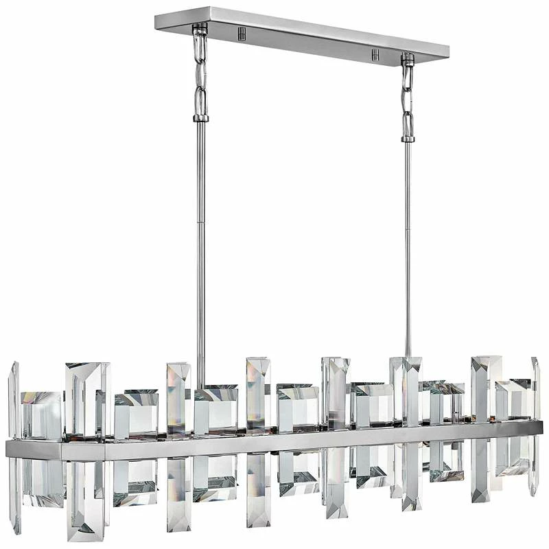 Odette 42" Wide Polished Nickel Kitchen Island Light Pendant 4 Odette 42" Wide Polished Nickel Kitchen Island Light Pendant - Image 2