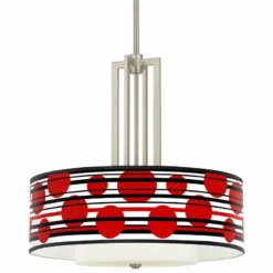 Orange Balls Carey 24" Brushed Nickel 4-Light Chandelier