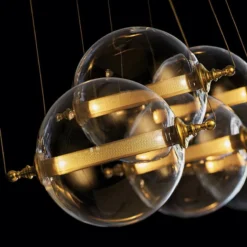 Otto Sphere 57" Wide 5-Globe Black Multi-Light Pendant -Outlet The Radiantix Store otto sphere 57 inch wide 5 globe black multi light pendant 20v51views3