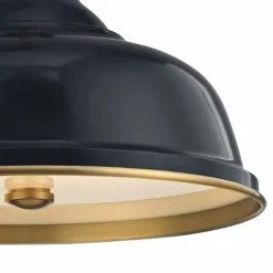 Painted No.1 18"W Aged Brass Pendant With Darkest Blue Shade -Outlet The Radiantix Store painted no 1 18 inchw aged brass pendant with darkest blue shade 65e02views1