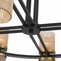 Palais 35 1/2" Wide Matte Black Brass 16-Light Chandelier 12 Palais 35 1/2" Wide Matte Black Brass 16-Light Chandelier -Outlet The Radiantix Store palais 35 and one half inch wide matte black brass 16 light chandelier 668c2views2