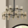 Palais 48" Wide Black Amber Glass 40-Light 2-Tier Chandelier 2 Palais 48" Wide Black Amber Glass 40-Light 2-Tier Chandelier -Outlet The Radiantix Store palais 48 inch wide black amber glass 40 light 2 tier chandelier 667c2cropped
