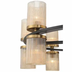 Palais 48" Wide Black Amber Glass 40-Light 2-Tier Chandelier -Outlet The Radiantix Store palais 48 inch wide black amber glass 40 light 2 tier chandelier 667c2views1
