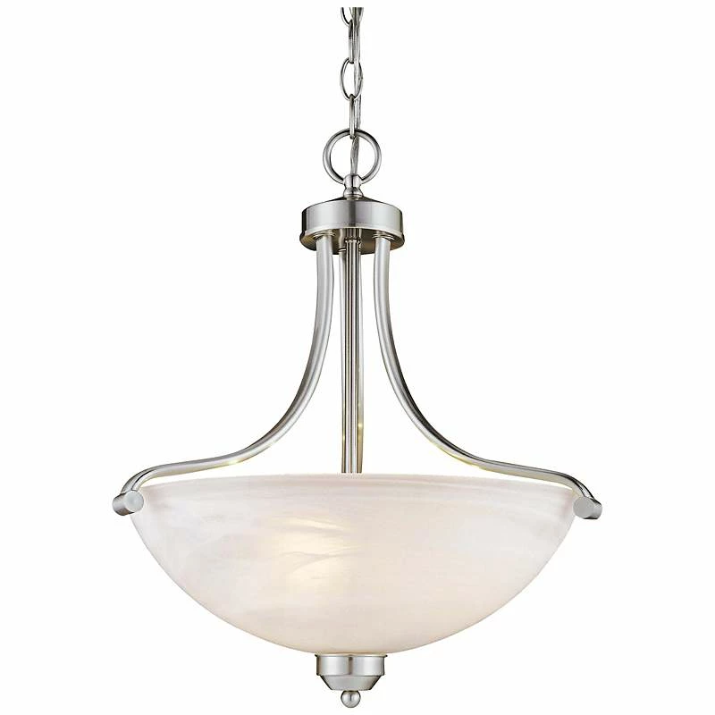 Paradox 18" Wide Brushed Nickel Pendant Chandelier 4 Paradox 18" Wide Brushed Nickel Pendant Chandelier - Image 2