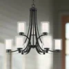 Parsons Studio 31 1/2"W Sand Coal 9-Light 2-Tier Chandelier -Outlet The Radiantix Store parsons studio 31 and one half inchw sand coal 9 light 2 tier chandelier 84g24cropped