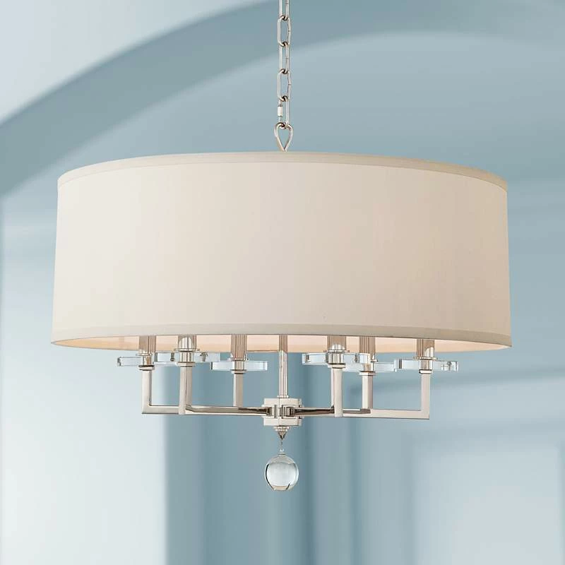 Paxton 25 3/4" Wide Polished Nickel 6-Light Chandelier 3 Paxton 25 3/4" Wide Polished Nickel 6-Light Chandelier