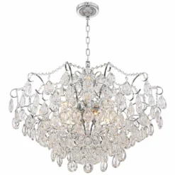 Petunia 28" Wide Chrome Crystal Chandelier -Outlet The Radiantix Store petunia 28 inch wide chrome crystal chandelier 14a17views2