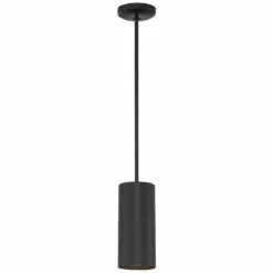 Pilson 4 1/2" Wide Matte Black LED Mini Pendant -Outlet The Radiantix Store pilson 4 and one half inch wide matte black led mini pendant 615r0views3