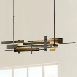 Planar 42 1/2" Wide Smoke LED Modern Kitchen Island Light Chandelier
