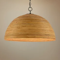 Plantsman 28" Wide Natural Arurog Dome Pendant Light