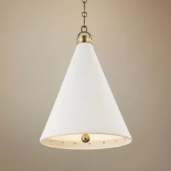 Plaster No.1 15" Wide Aged Brass Pendant Light