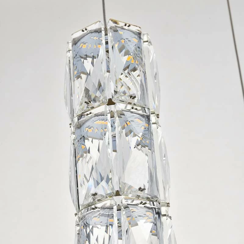 Polaris 12" Wide Gold And Crystal LED Multi Light Pendant 6 Polaris 12" Wide Gold And Crystal LED Multi Light Pendant - Image 4