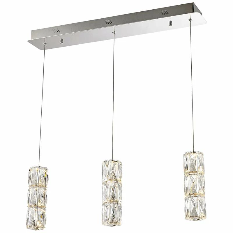 Polaris 27 1/2" Wide Chrome Crystal LED Multi Light Pendant 4 Polaris 27 1/2" Wide Chrome Crystal LED Multi Light Pendant - Image 2