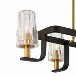 Possini Bronxville 38" Black And Brass Modern 6-Light Island Pendant -Outlet The Radiantix Store possini bronxville 38 inch black and brass modern 6 light island pendant 031f0views1