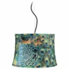 Possini Euro 16" Wide Peacock Print Shade Pendant Light -Outlet The Radiantix Store possini euro 16 inch wide peacock print shade pendant light 30j79