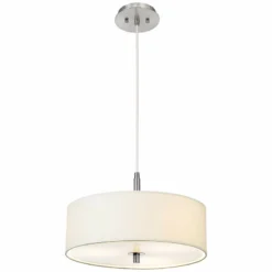 Possini Euro 16" Wide White Brushed Nickel Modern Pendant Light -Outlet The Radiantix Store possini euro 16 inch wide white brushed nickel modern pendant light 93331
