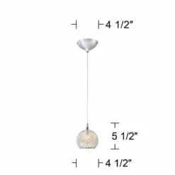 Possini Euro 4 1/2" Wide Swirl Wire Glass Mini Pendant Light 15 Possini Euro 4 1/2" Wide Swirl Wire Glass Mini Pendant Light -Outlet The Radiantix Store possini euro 4 and one half inch wide swirl wire glass mini pendant light v8381views4