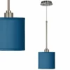 Possini Euro 7" Wide Blue Faux Silk Shade Mini Pendant Light -Outlet The Radiantix Store possini euro 7 inch wide blue faux silk shade mini pendant light 28c45cropped
