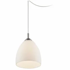 Possini Euro 9" Wide Opal Glass Plug-In Swag Style Mini Pendant -Outlet The Radiantix Store possini euro 9 inch wide opal glass plug in swag style mini pendant v4624views2