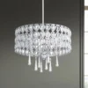 Possini Euro Almyra 19" Wide Modern Chrome And Crystal Pendant Light -Outlet The Radiantix Store possini euro almyra 19 inch wide modern chrome and crystal pendant light 39p68cropped
