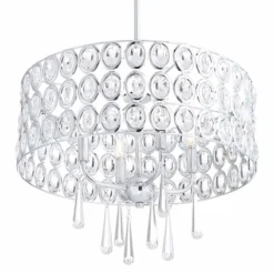 Possini Euro Almyra 19" Wide Modern Chrome And Crystal Pendant Light -Outlet The Radiantix Store possini euro almyra 19 inch wide modern chrome and crystal pendant light 39p68views3
