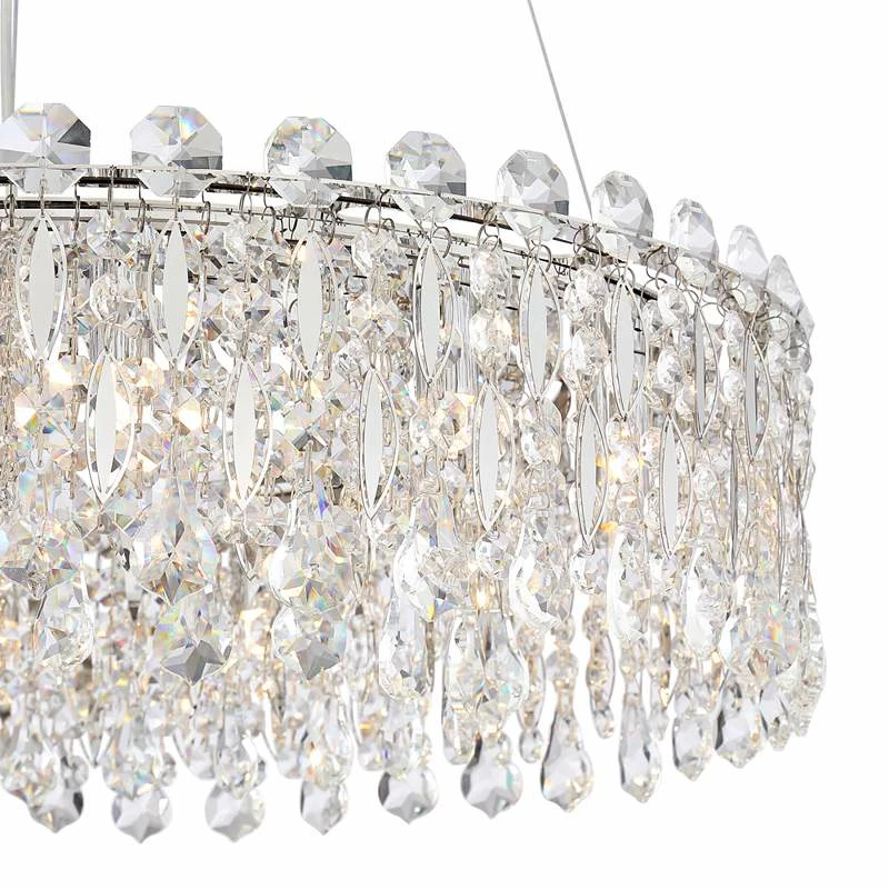 Possini Euro Alyssa 23 1/2" Wide Chrome And Crystal LED Pendant Light 5 Possini Euro Alyssa 23 1/2" Wide Chrome And Crystal LED Pendant Light - Image 3