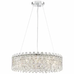 Possini Euro Alyssa 23 1/2" Wide Chrome And Crystal LED Pendant Light 12 Possini Euro Alyssa 23 1/2" Wide Chrome And Crystal LED Pendant Light -Outlet The Radiantix Store possini euro alyssa 23 and one half inch wide chrome and crystal led pendant light 64r72views3