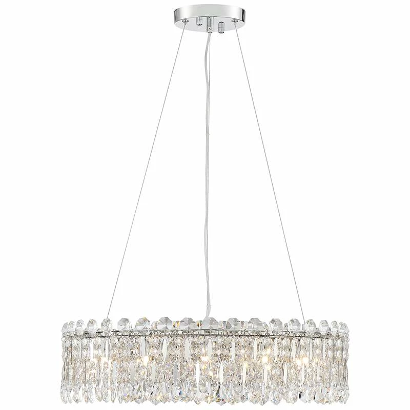 Possini Euro Alyssa 23 1/2" Wide Chrome And Crystal LED Pendant Light 8 Possini Euro Alyssa 23 1/2" Wide Chrome And Crystal LED Pendant Light - Image 6