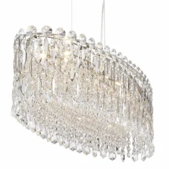 Possini Euro Alyssa 36 1/2" Wide Crystal LED Oval Pendant Chandelier -Outlet The Radiantix Store possini euro alyssa 36 and one half inch wide crystal led oval pendant chandelier 64r71views3