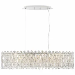 Possini Euro Alyssa 36 1/2" Wide Crystal LED Oval Pendant Chandelier -Outlet The Radiantix Store possini euro alyssa 36 and one half inch wide crystal led oval pendant chandelier 64r71views4