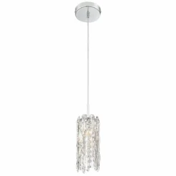 Possini Euro Alyssa 4" Wide Chrome And Crystal LED Mini Pendant Light -Outlet The Radiantix Store possini euro alyssa 4 inch wide chrome and crystal led mini pendant light 64r73views3