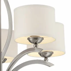 Possini Euro Ariano 27 1/4" Wide Brushed Nickel Modern Chandelier -Outlet The Radiantix Store possini euro ariano 27 and one quarter inch wide brushed nickel modern chandelier t8825views1