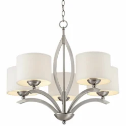 Possini Euro Ariano 27 1/4" Wide Brushed Nickel Modern Chandelier -Outlet The Radiantix Store possini euro ariano 27 and one quarter inch wide brushed nickel modern chandelier t8825views2