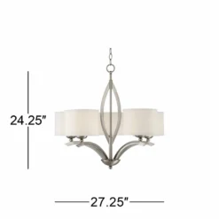 Possini Euro Ariano 27 1/4" Wide Brushed Nickel Modern Chandelier -Outlet The Radiantix Store possini euro ariano 27 and one quarter inch wide brushed nickel modern chandelier t8825views3