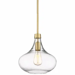 Possini Euro Asni 11" Wide Antique Gold And Glass Modern Mini Pendant -Outlet The Radiantix Store possini euro asni 11 inch wide antique gold and glass modern mini pendant 23n40
