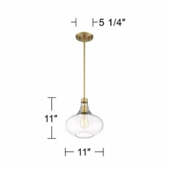 Possini Euro Asni 11" Wide Antique Gold And Glass Modern Mini Pendant -Outlet The Radiantix Store possini euro asni 11 inch wide antique gold and glass modern mini pendant 23n40views3